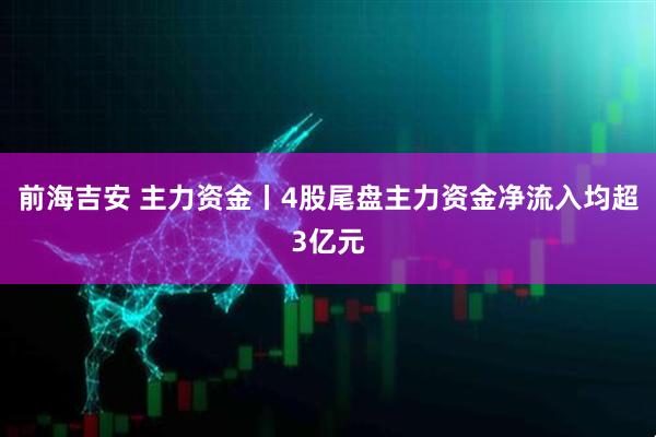 前海吉安 主力资金丨4股尾盘主力资金净流入均超3亿元